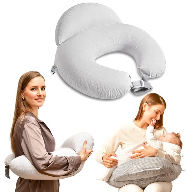 Подушка-диванчик для кормления Sei Design полоса хлопок антиаллергенное волокно 60х70х16 см Серый - фото 9