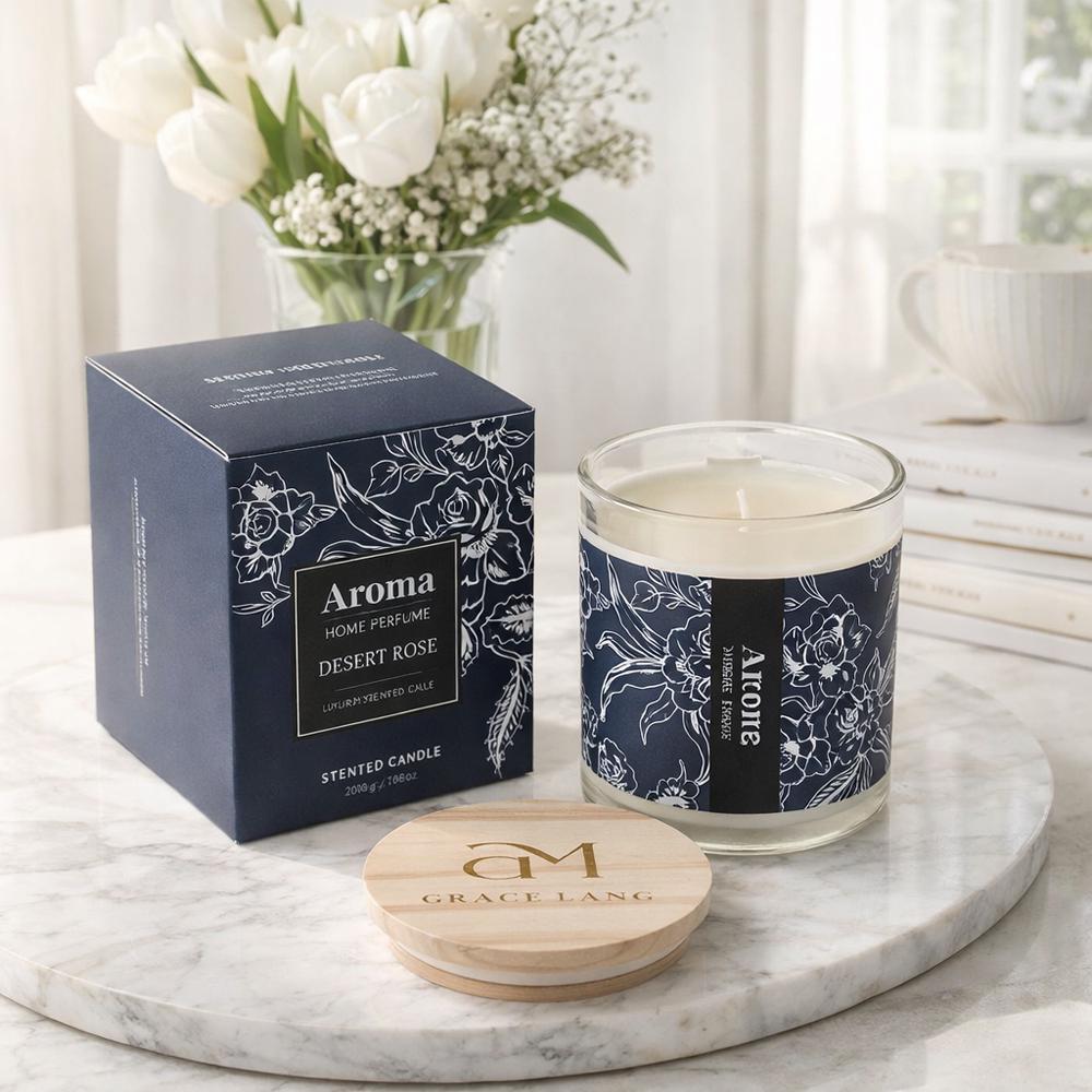 Аромасвеча в стеклянном стакане с деревянной крышкой Пустынная роза 520 г 9x7 см (37-deser-124648) Аромасвеча в стеклянном стакане с деревянной крышкой Пустынная роза 520 г 9x7 см (37-deser-124648)