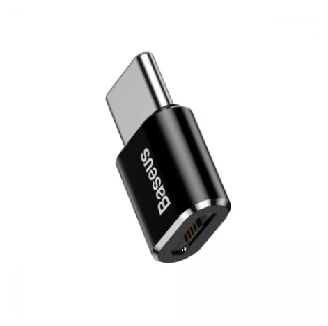 Адаптер Baseus Micro USB to Type-C F/M 2,4 А Black (235050001) - фото 2