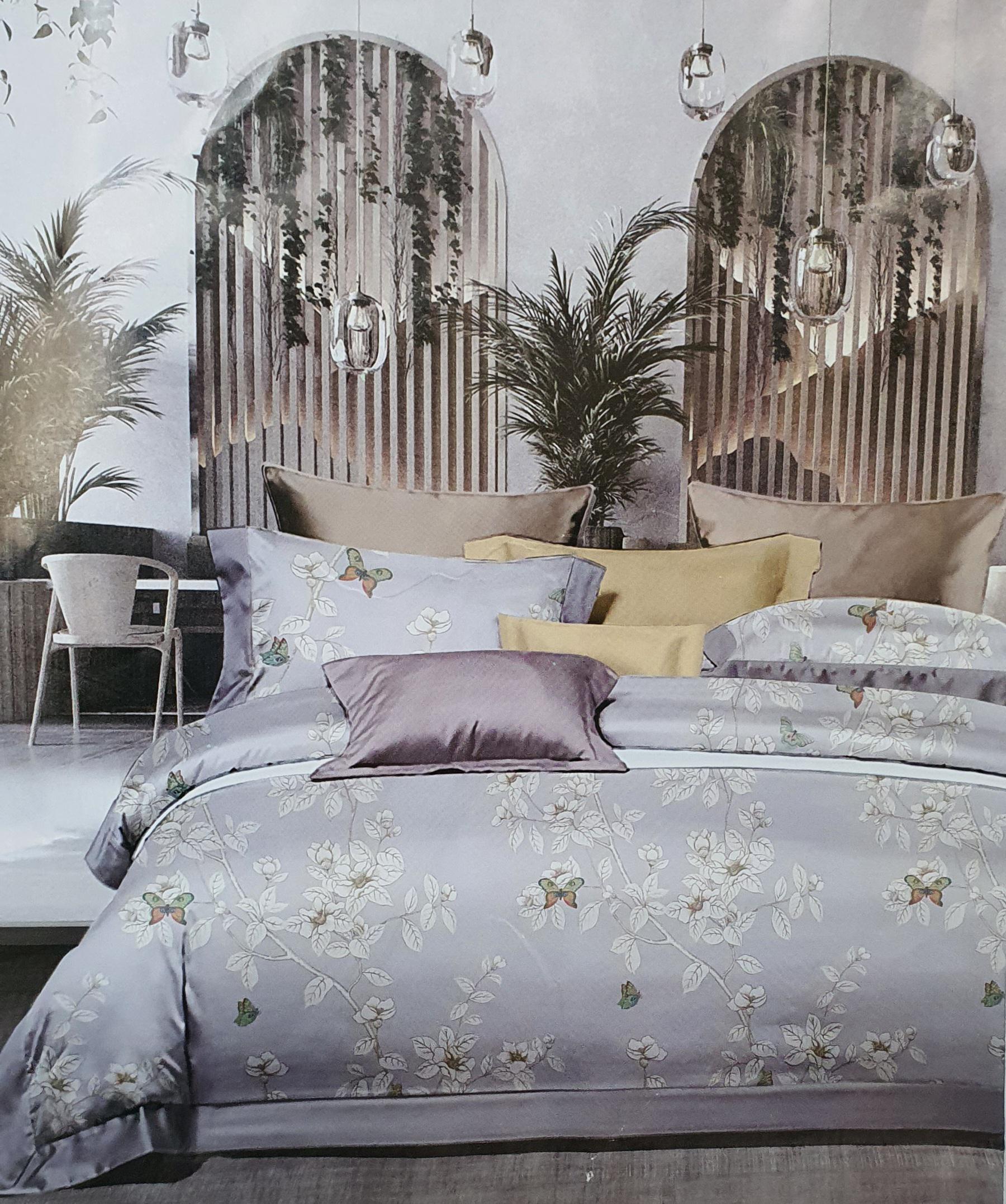 Комплект постельного белья с одеялом тенсел евро (700541)