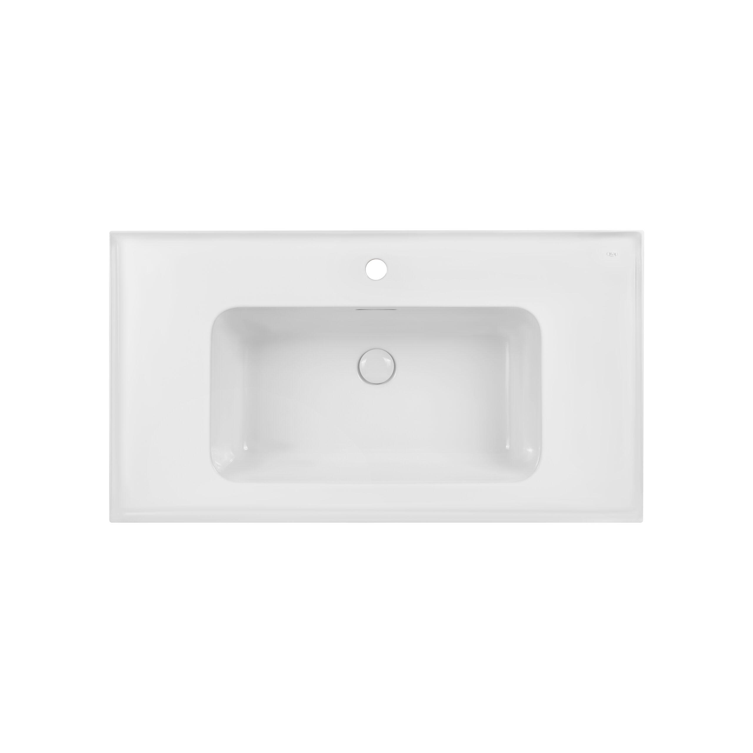 Раковина Q-tap Albatross A 900х500х230 QT01115090AW QT01115090AW SD00046178 с донным клапаном White