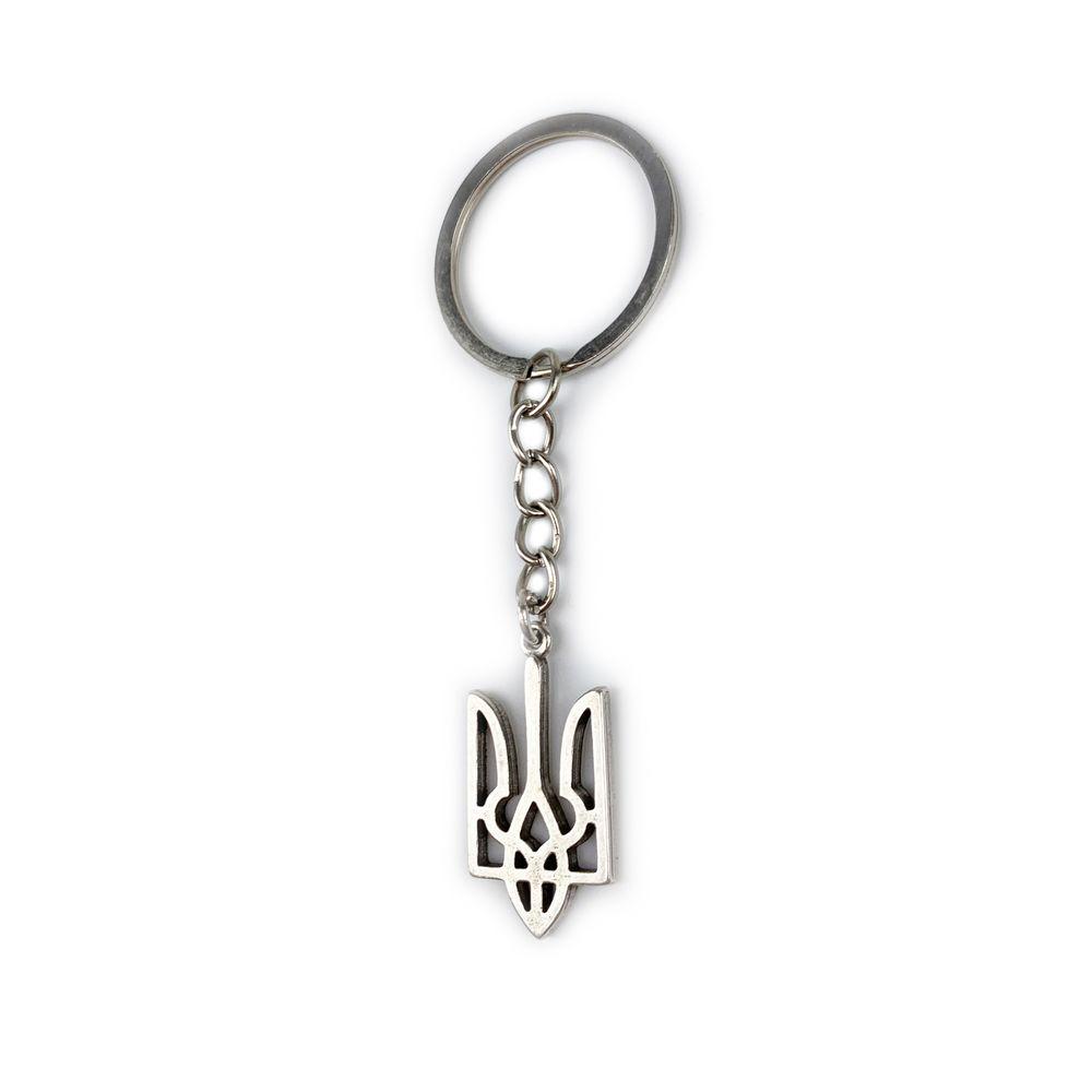 Брелок посеребренный с тризубом (укбр0006)