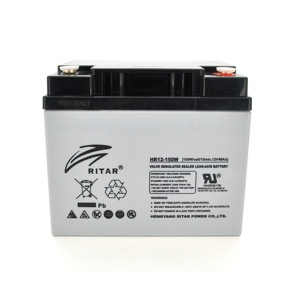 Аккумулятор Ritar HR12150W AGM 12V 40 Ah для ИБП и систем видеонаблюдения герметичный (16253)