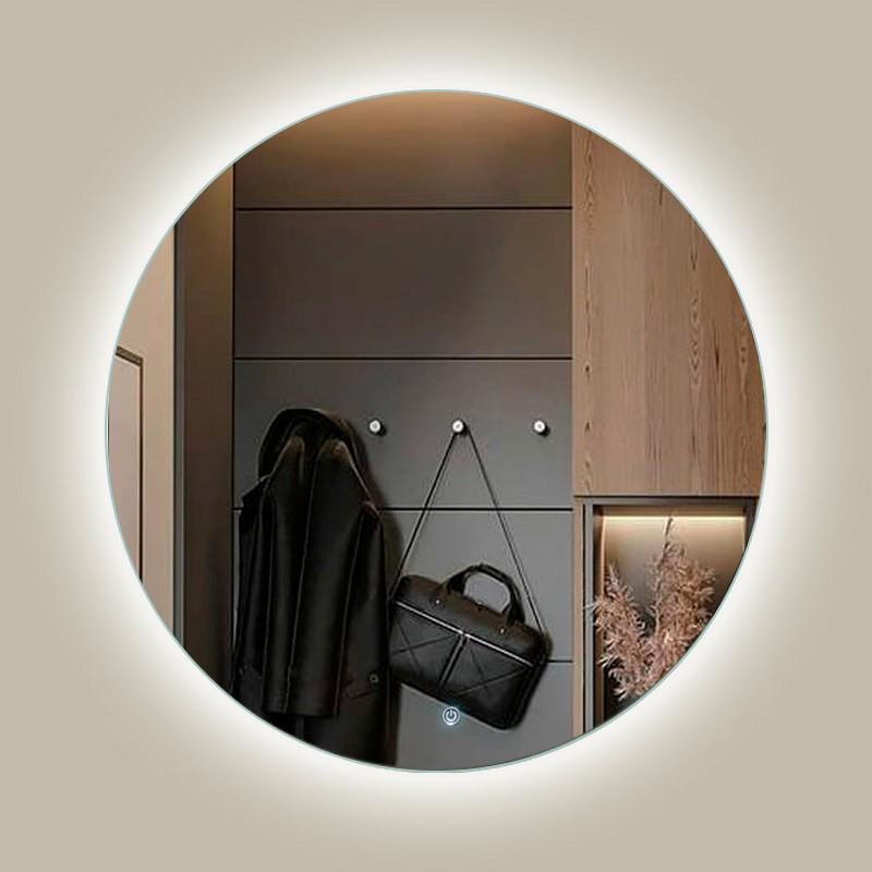 Зеркало c подсветкой led в ванную комнату круглое сенсор 600х600 мм (L62/4-С)