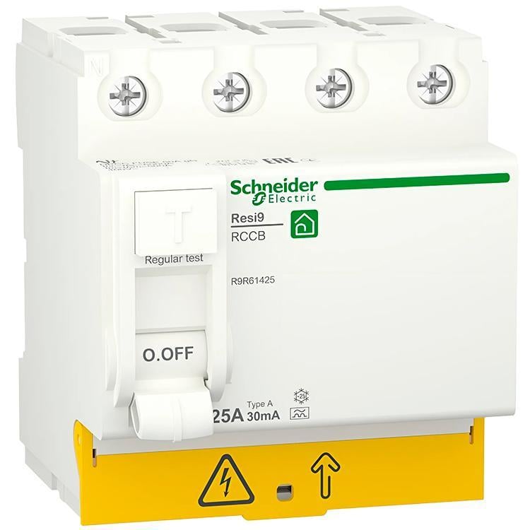 Реле дифференциальное Schneider Electric Resi9 25A 4P 30mA А (R9R61425)