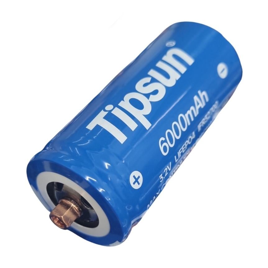 Аккумулятор 32700 TiPsun LiFePo4 3,2V 6000mah литий-железо-фосфатный на шпильках с резьбой (18869)
