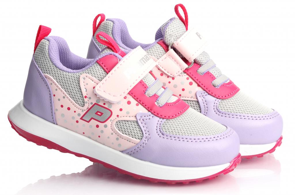 Кроссовки для девочек 1694 в сетку р. 21 Сиренево-малиновый