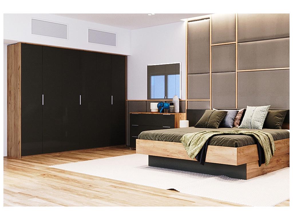 Гарнитур спальный Миро-Марк Luna №1 Дуб Крафт/Лава матовая (212-913)