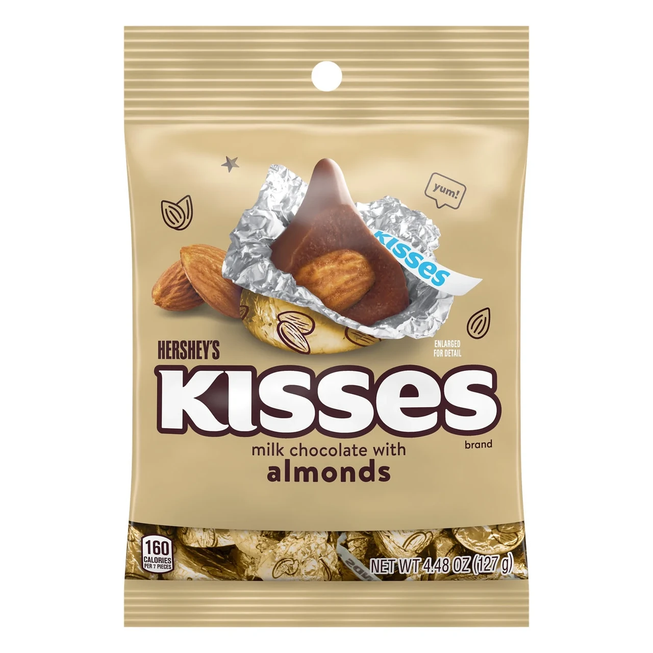 Конфеты шоколадные Hershey's Kisses Milk Chocolate с миндалем 127 г (2361805493)