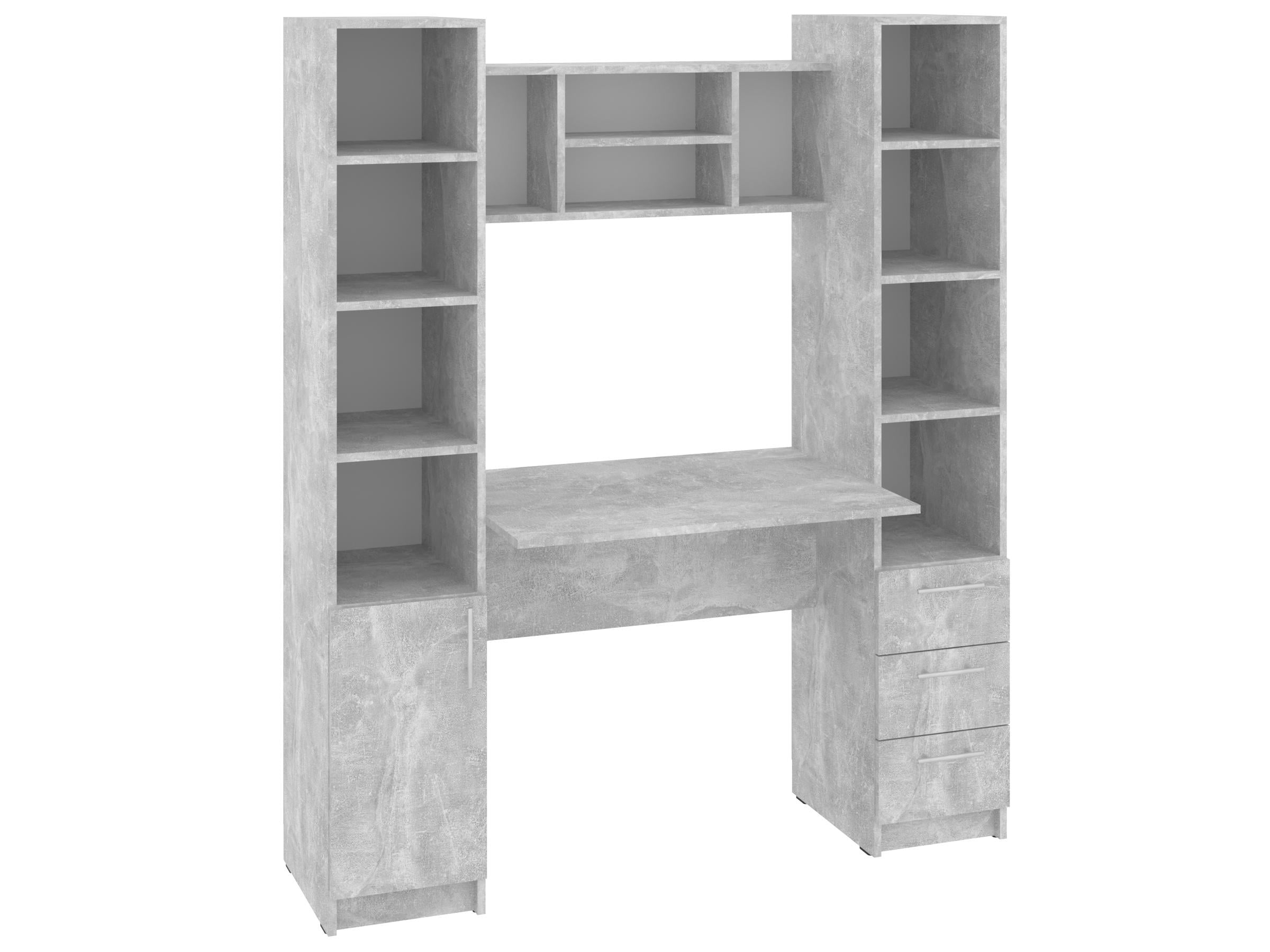 Письменный стол PEHOTIN Гранд 140,5х60х75/168 см Бетон (PN-101313)