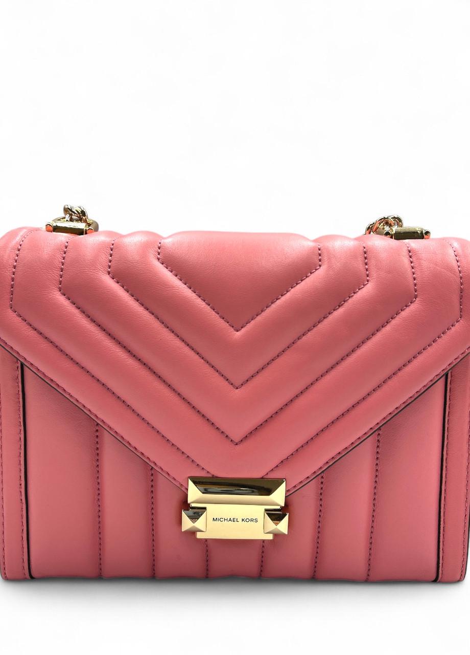 Жіноча сумка Michael Kors Whithey 30F8GXIL3T Tea Rose LG Shldr Leather Рожевий (2746633122)