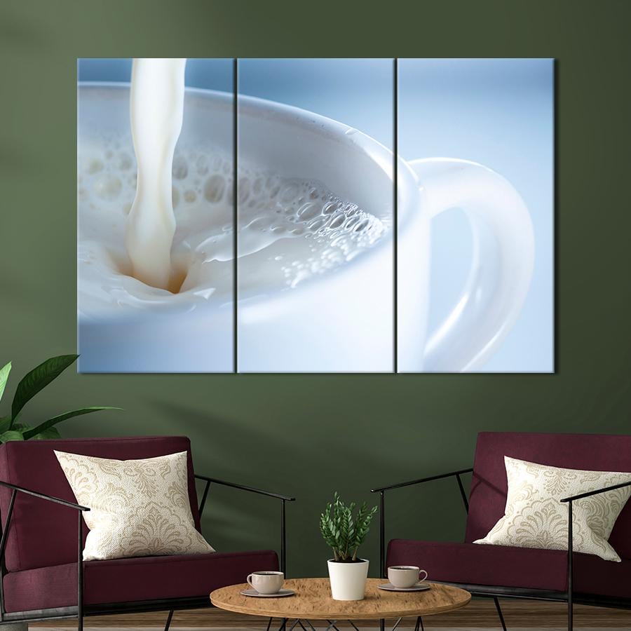 Настенний декор Молоко в белой чашке 128x81 см (A467-3)