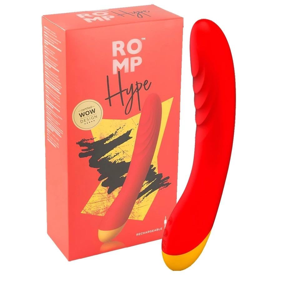 Вибратор классический с рельефом Romp Hype Красный (W44032)