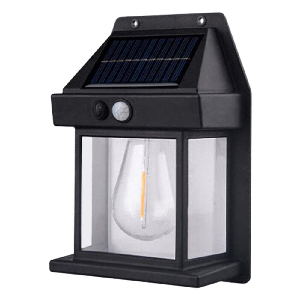 Світильник вуличний настінний SOLAR WALL LAMP BK-888 з сонячною панеллю та датчиком руху Чорний - фото 1