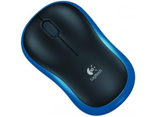 Мышь Logitech M185 USB беспроводная оптическая 1000 dpi 3 кнопки 1xAA Синий/Черный (910-002236)
