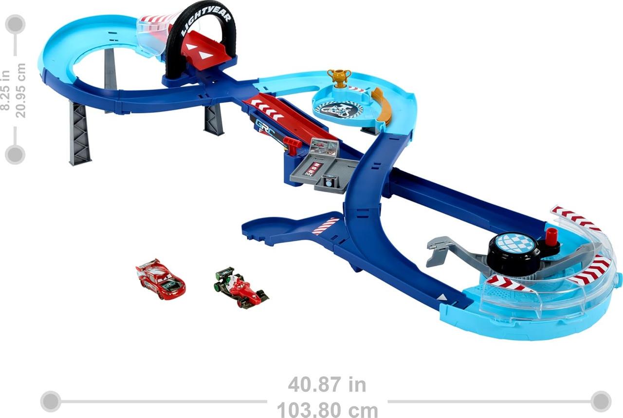Трек Disney and Pixar Cars Jumping Raceway Lightning McQueen Mattel HXJ32 (26813525) - фото 6