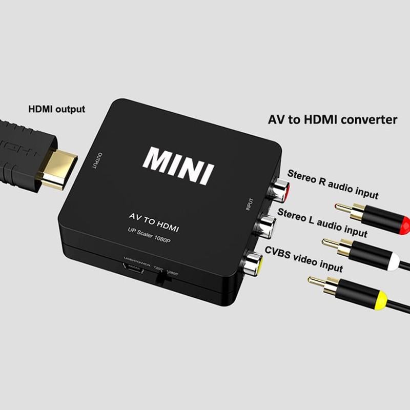 Конвертер відео та аудіо сигналу активний U&P Mini RCA-HDMI 1080P Black (SWE-AV2HDMI-BK) - фото 8