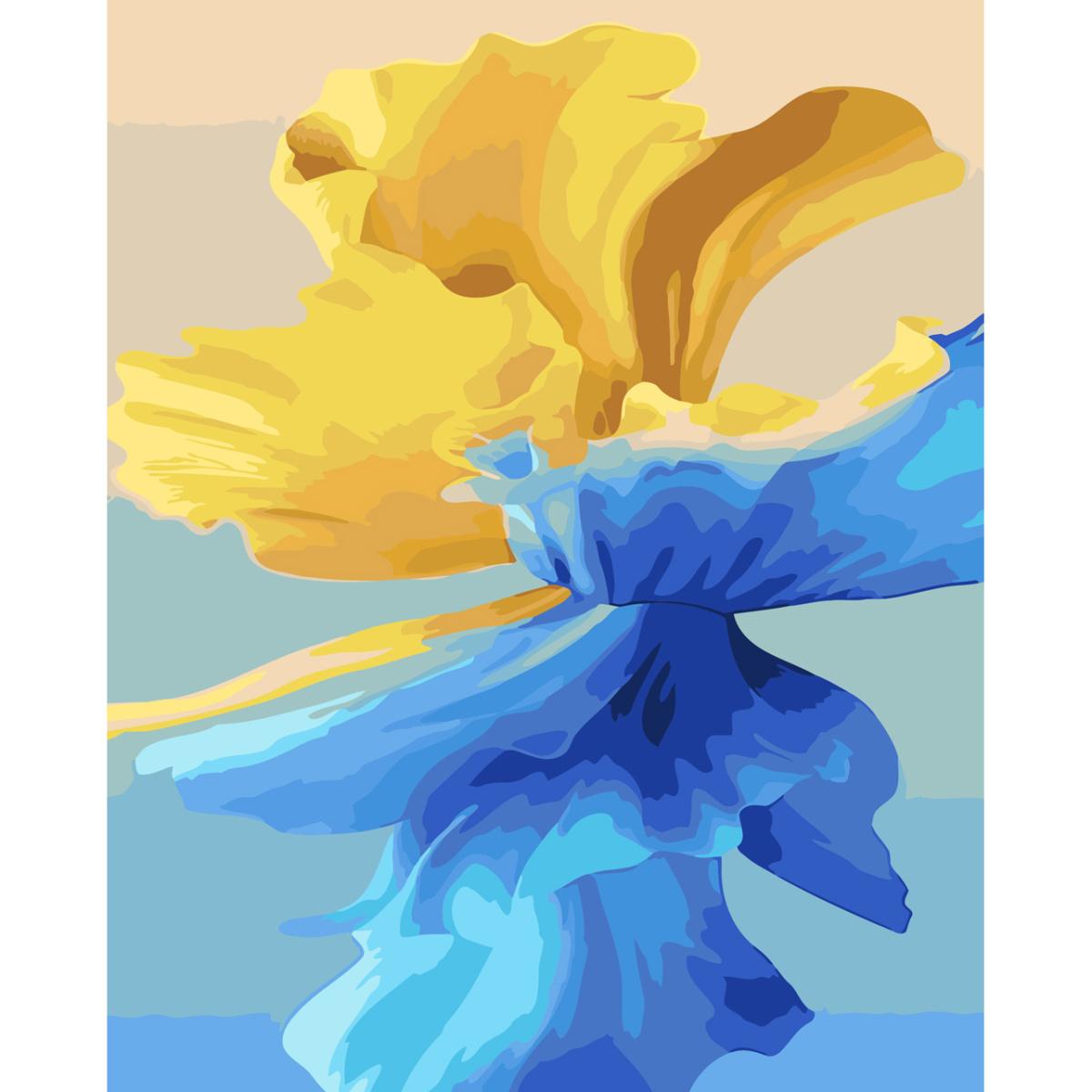 Картина по номерам Strateg Премиум Желтоголубой танец 30x40 см (SS-6574)