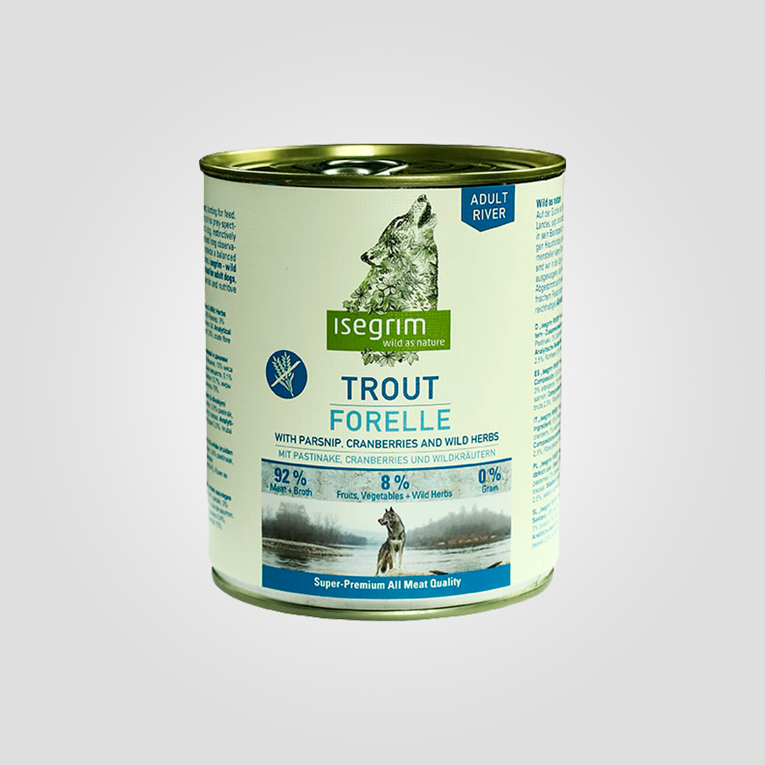 Корм консервированный для собак Isegrim Trout форель с пастернаком 800 г (20502514)