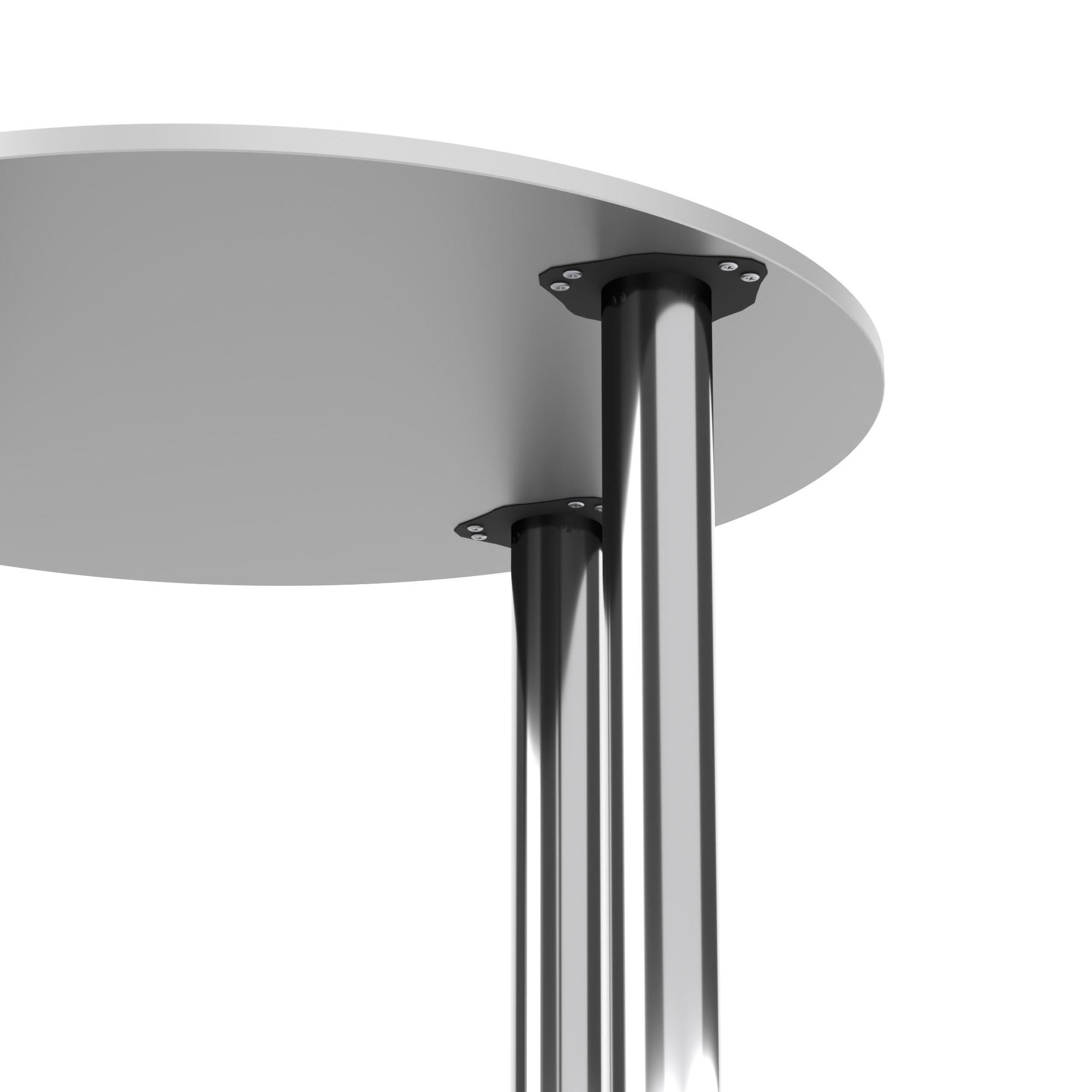 Стол обеденный Ярл круглый 800х800 мм Белый/Хром (Y10116) - фото 2 Стол обеденный Ярл круглый 800х800 мм Белый/Хром (Y10116) - фото 2