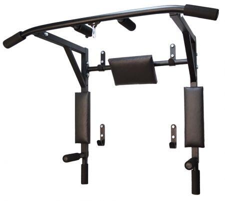 Турнік-бруси SAB В2УС посилений настінний розбірний з адаптивною спинкою для преса Чорний (0002)