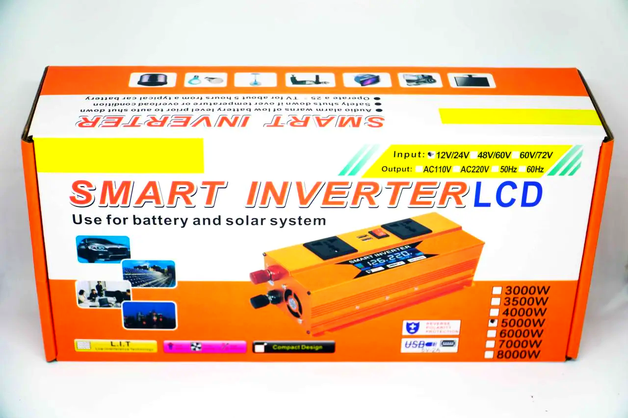 Інвертор автомобільний ERYUAN 12V-220V 5000W з LCD дисплеем та вольтметром (21039357) - фото 10 Інвертор автомобільний ERYUAN 12V-220V 5000W з LCD дисплеем та вольтметром (21039357) - фото 10