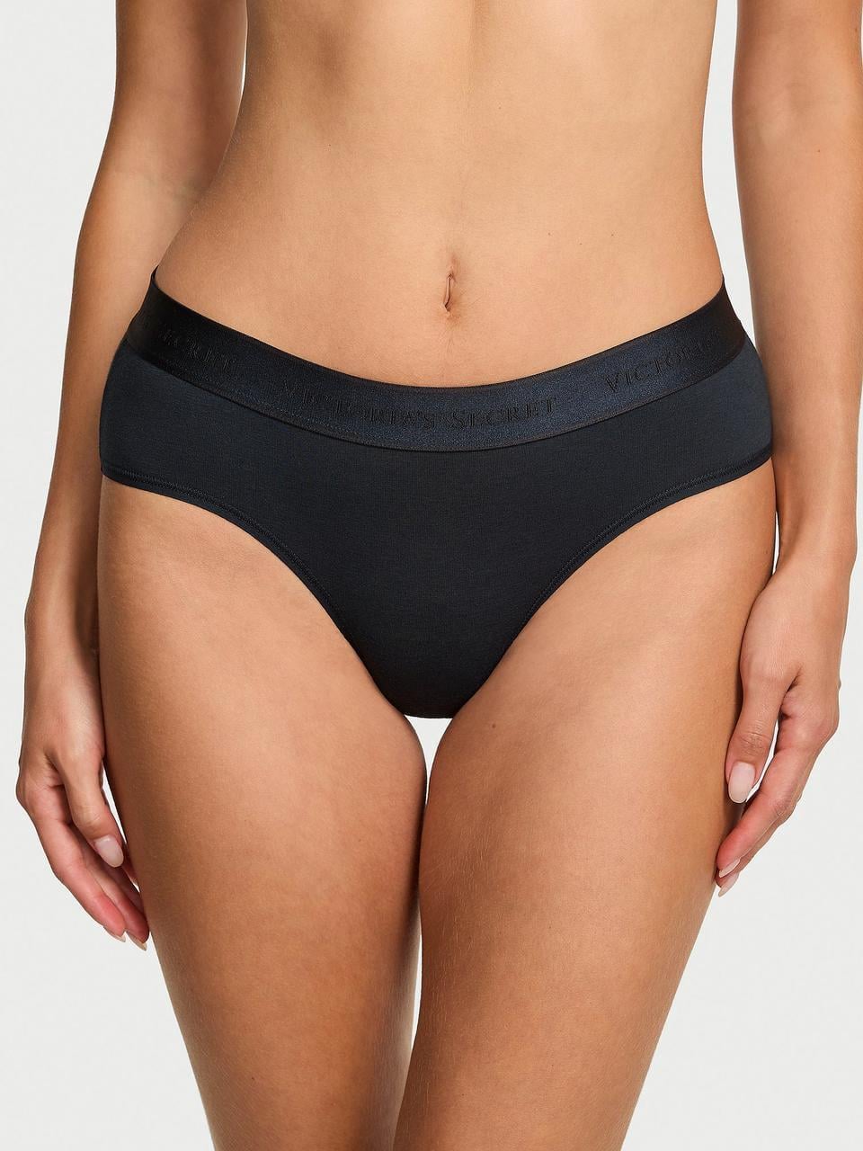 Трусики жіночі Victoria's Secret Logo Cotton Strappy Hiphugger XL Синій (2789302539)