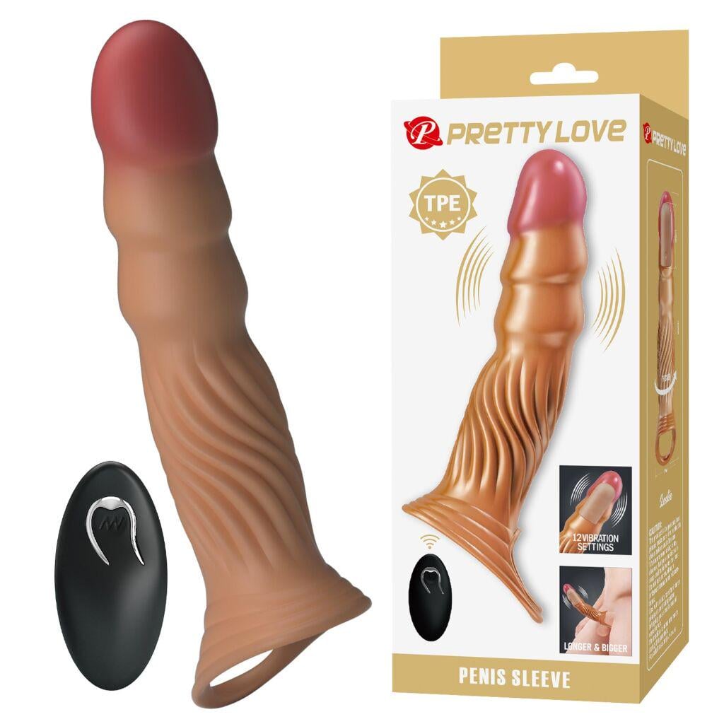 Насадка на член Pretty Love Vibrating Penis Sleeve Extender (36093871)