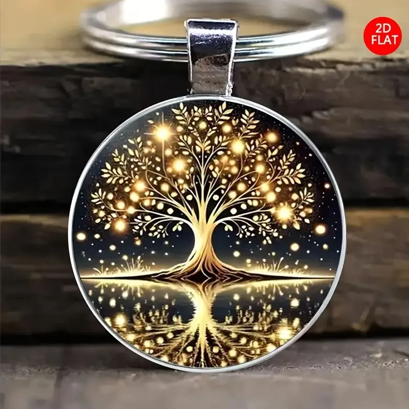 Брелок для ключів металевий Амулет Дерево життя з вогниками 54 мм - фото 4 Брелок для ключів металевий Амулет Дерево життя з вогниками 54 мм - фото 4