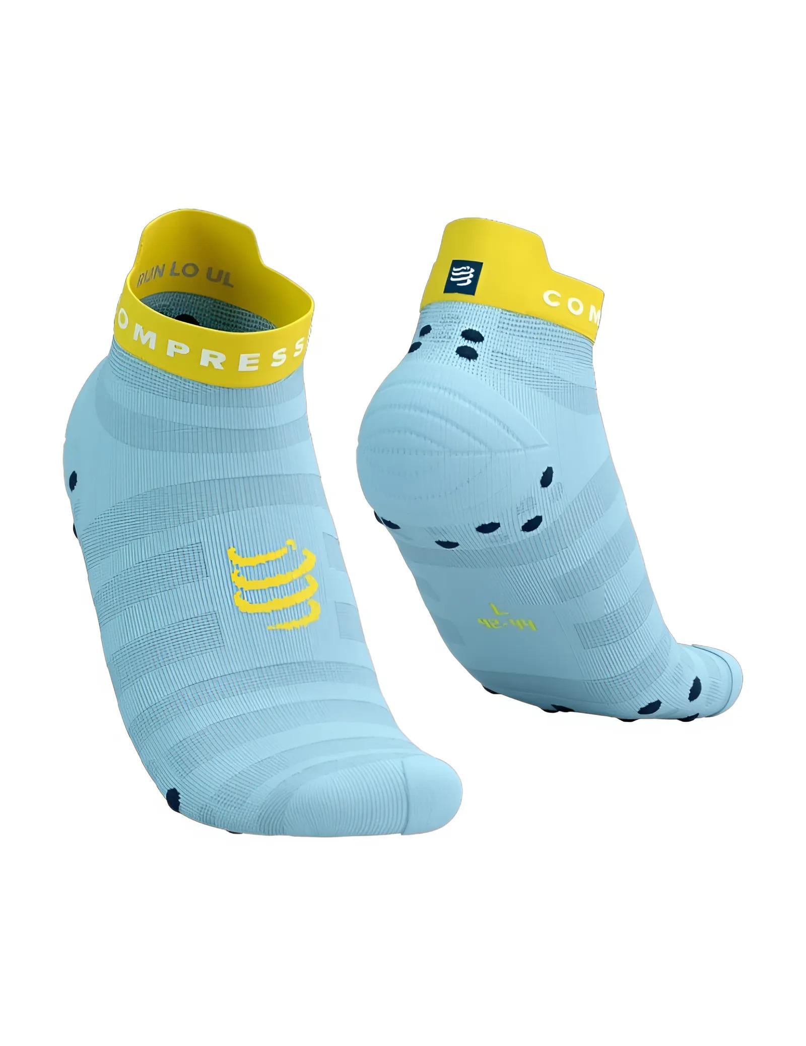 Шкарпетки компресійні Compressport XU00051B5119T1 Pro Racing Socks v4.0 Ultralight Run Low T1 Cashmere Blue/Maize (26711880)