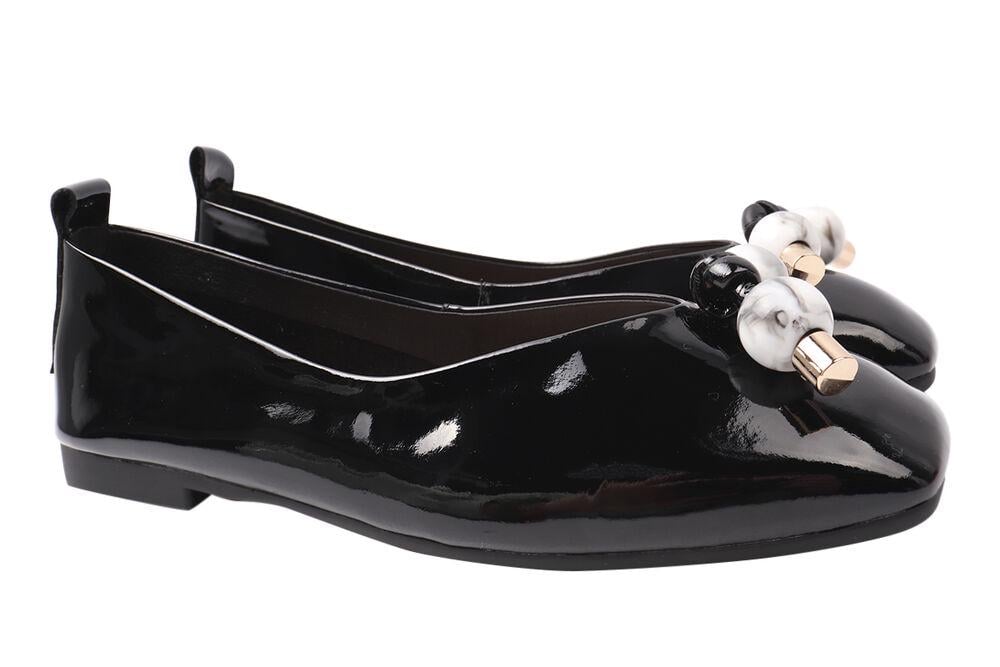 Туфли женские Berkonty из лаковой кожи на низком ходу р. 40 Черный (326-21DTB)