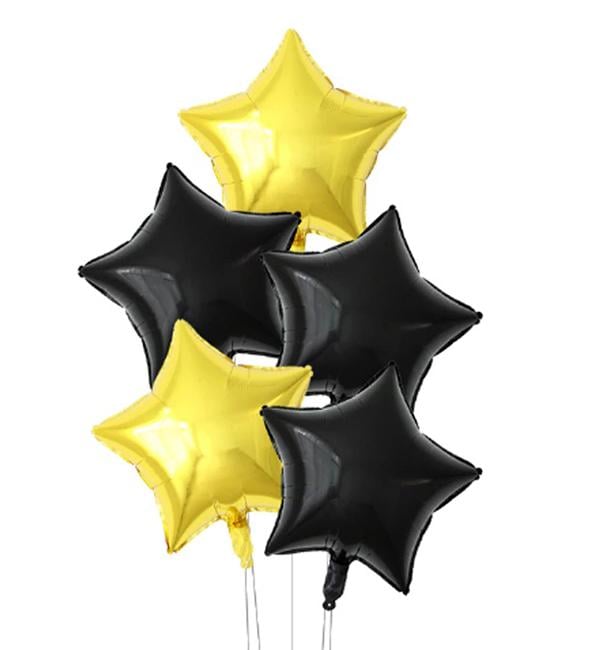 Воздушные шары Star 5 шт. Gold/Black