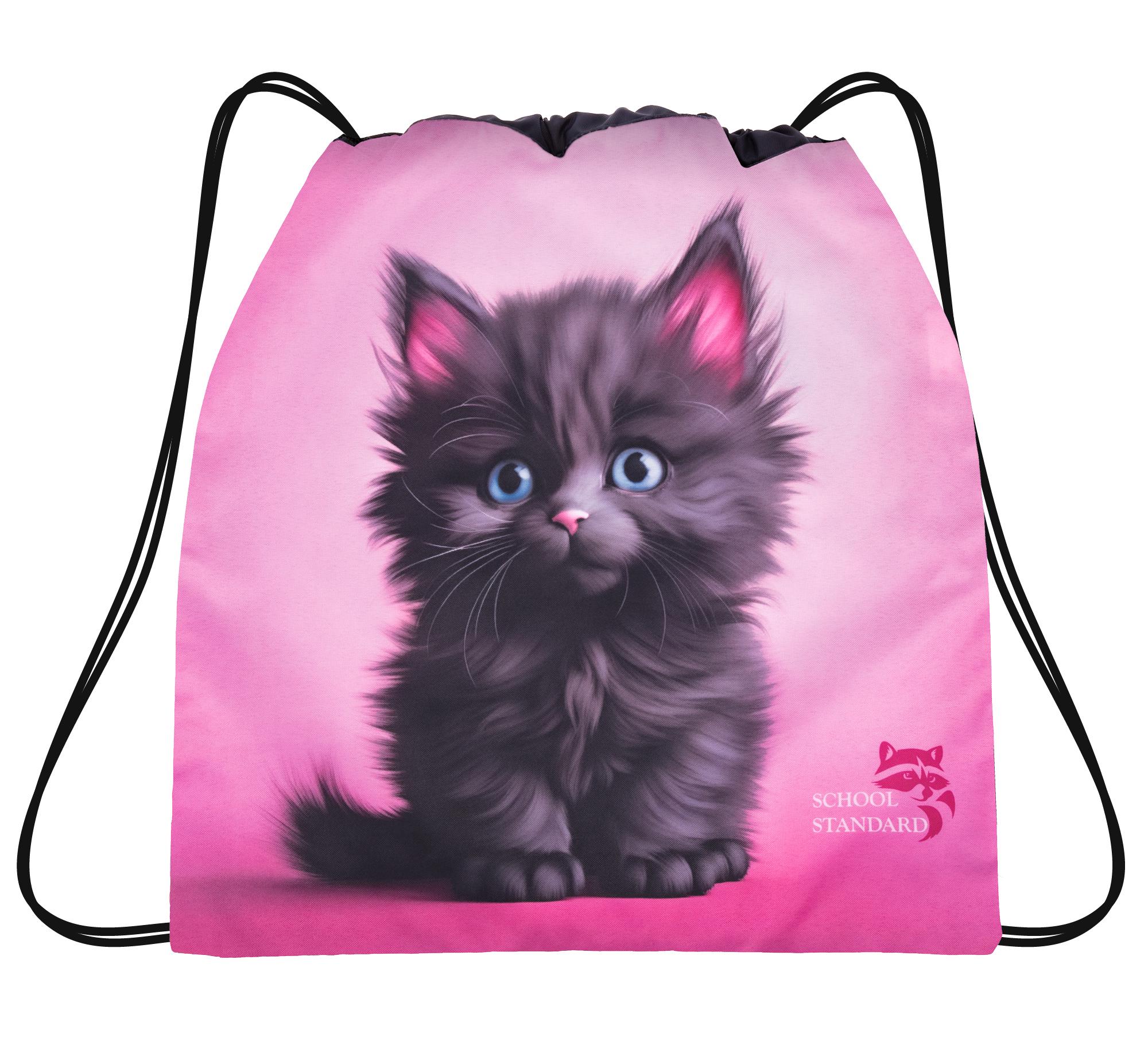 Мешок для обуви для девочки School Standard Котик (MSS-3)