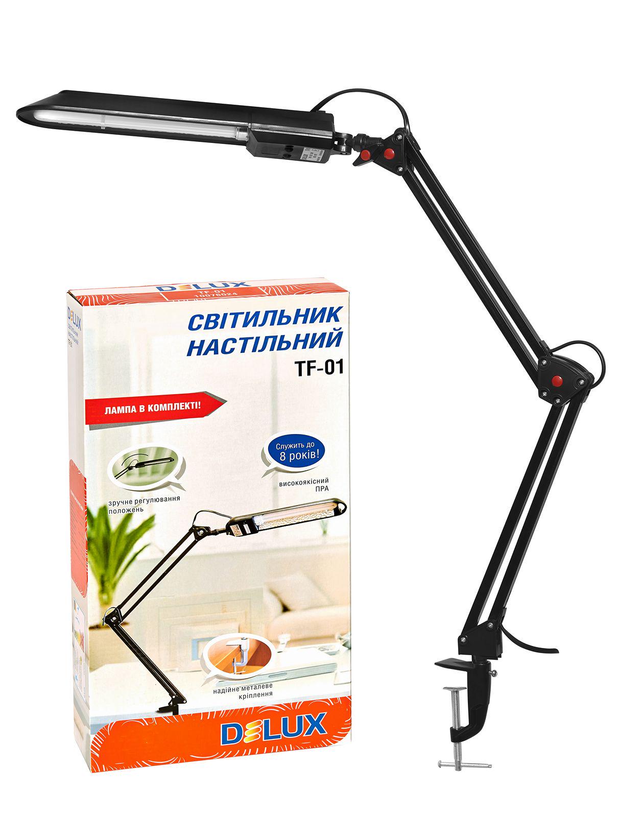 Світильник настільний DeluxTF-01 New G23 11 Вт Чорний (90015288) - фото 2 Світильник настільний DeluxTF-01 New G23 11 Вт Чорний (90015288) - фото 2