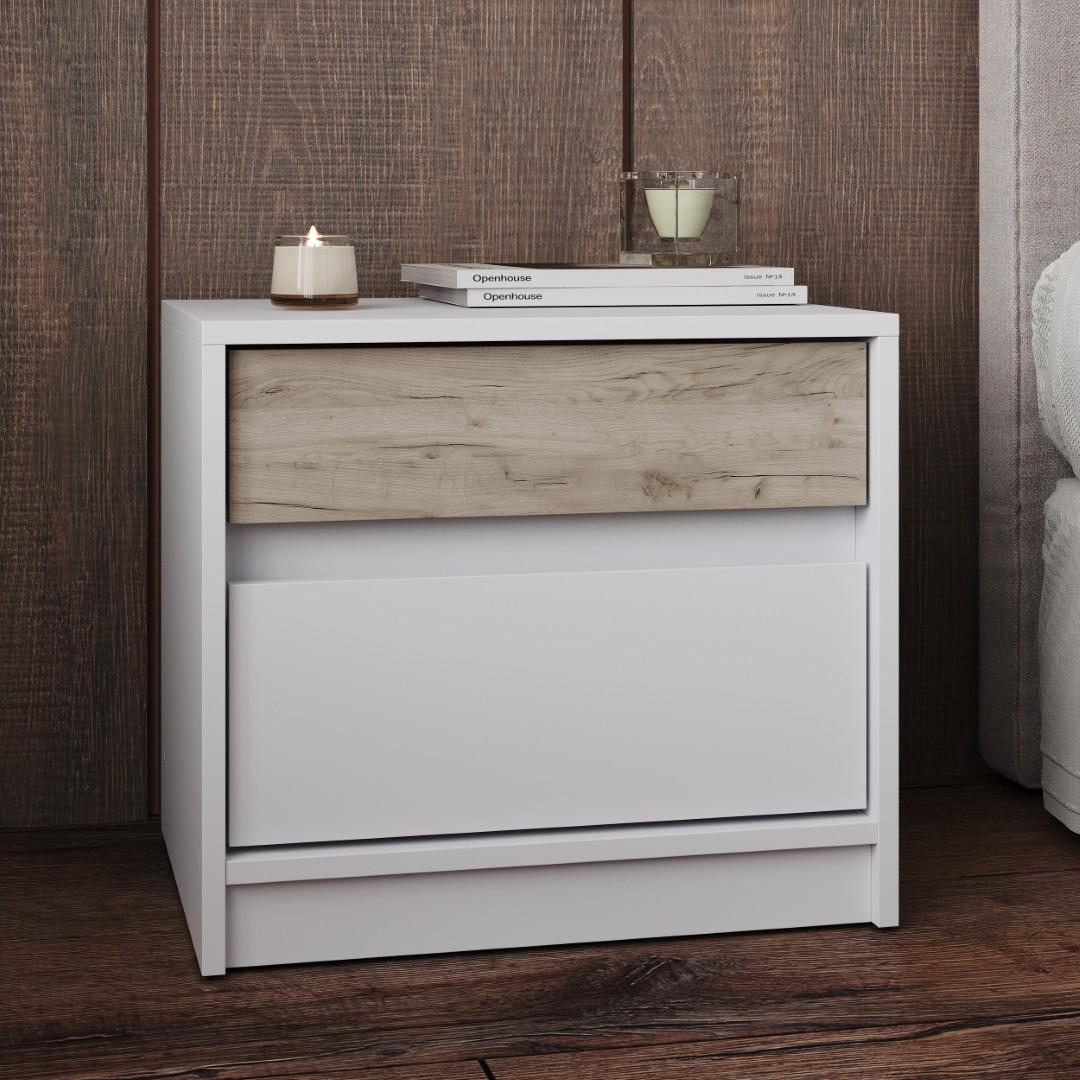 Тумба прикроватная Everest Стайл 500 502х390х442 мм Нимфея/Крафт (11477) - фото 3 Тумба прикроватная Everest Стайл 500 502х390х442 мм Нимфея/Крафт (11477) - фото 3