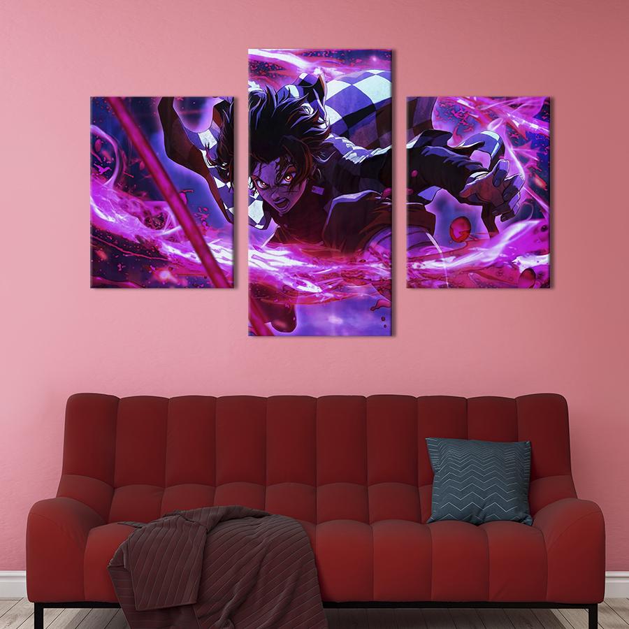 Картина для интерьера Клинок Танджиро Камадо 141x90 см (662-32)