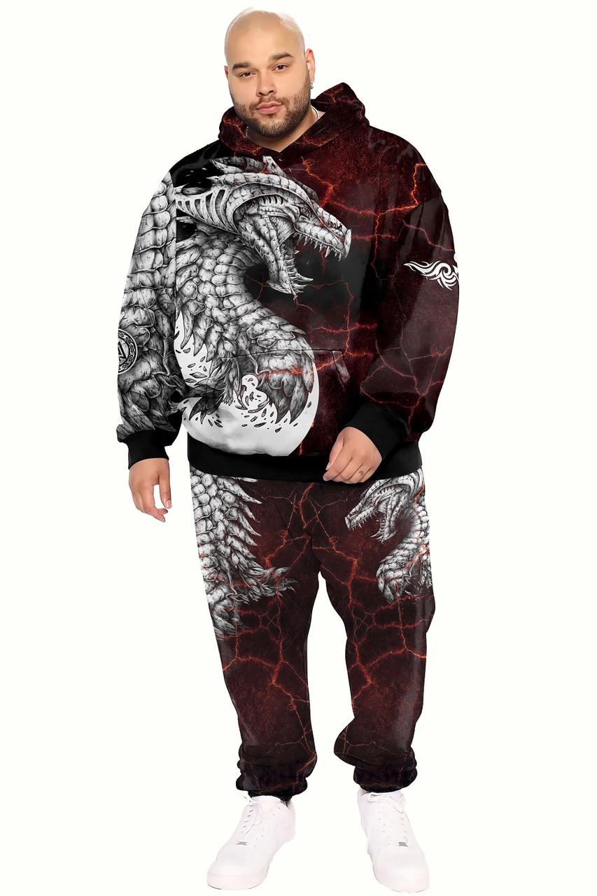 Спортивний костюм чоловічий Дракон 4XL Чорний (10092)