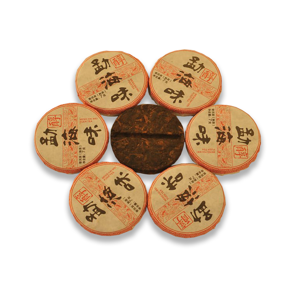 Китайский чай Шу Пуэр Мэнхай Вэй 7 г - фото 3