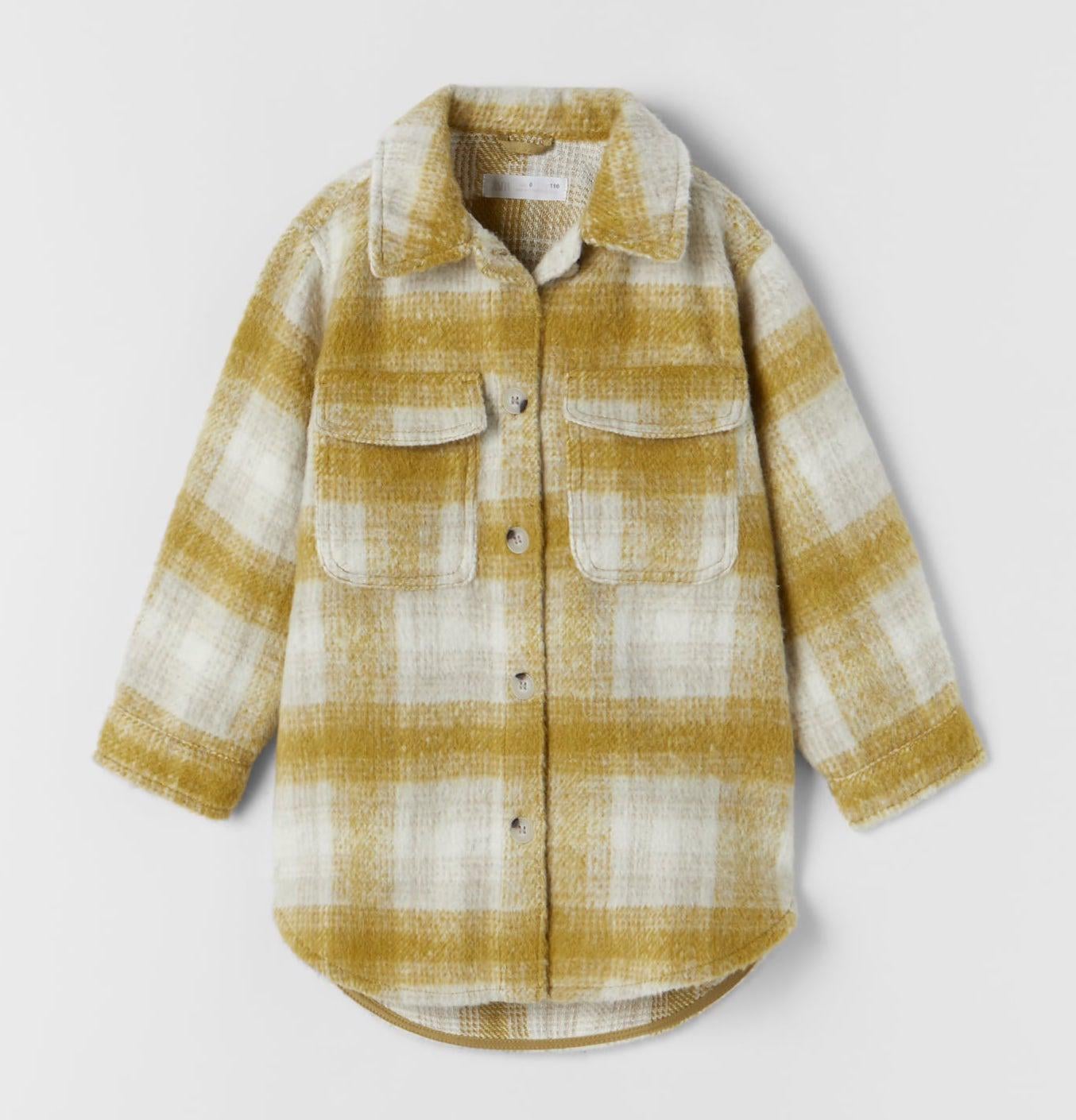 Куртка рубашка для девочки Zara 122 размер Желтый (5854729515)