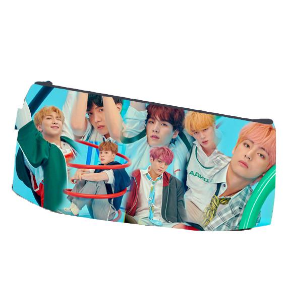 Пенал школьный BTS Bangtan Boys Бтс двухсторонний 22х11 см (pn_0002)