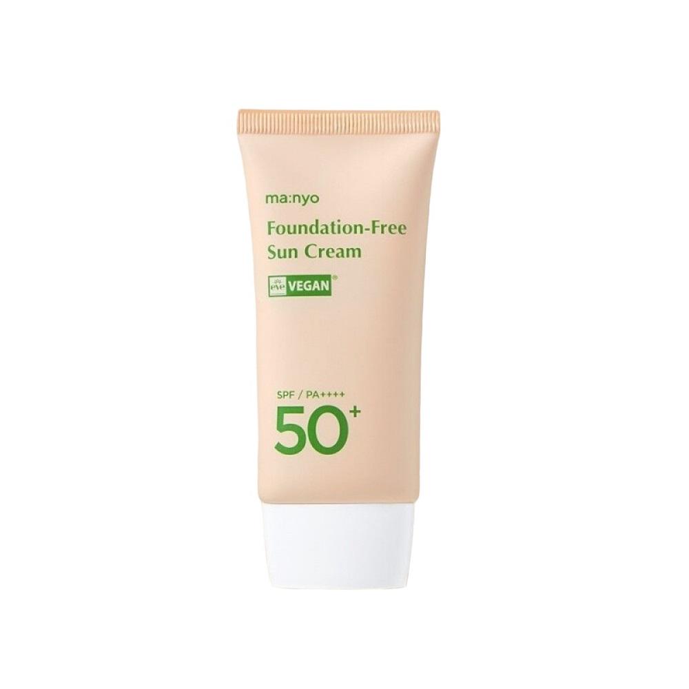 Крем сонцезахисний Manyo Factory Foundation Free Sun Cream SPF/PA++++ 50+ з тонувальним ефектом 50 мл (8809730954094)