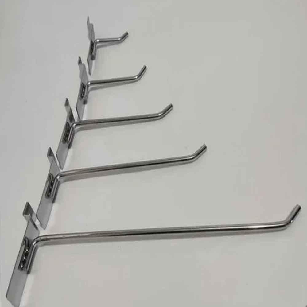 ᐉ Крючок в экономпанель хромированный одинарный 10 см Ø 6 мм 10 шт ...