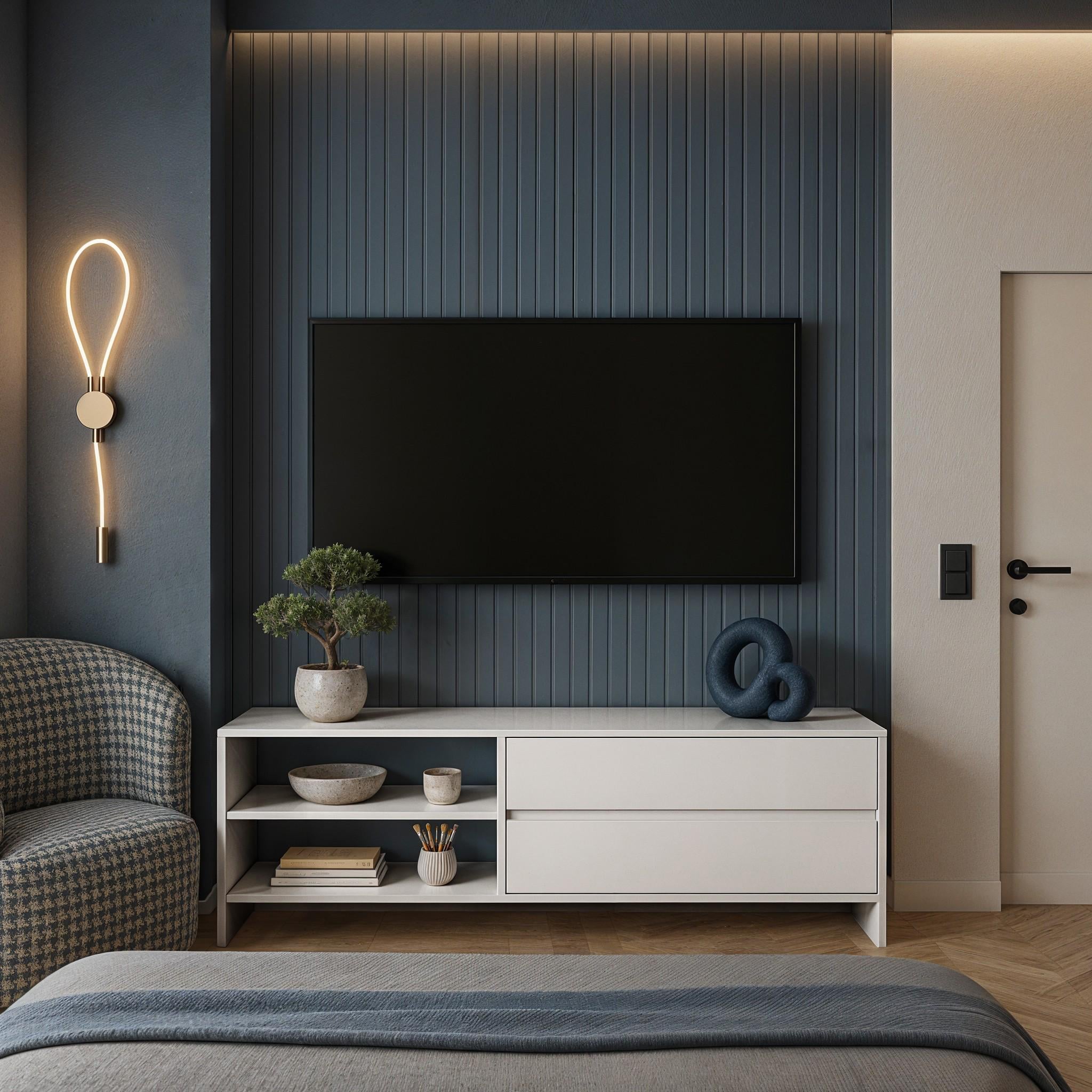 Тумба под телевизор Beskyd 130 1300x352x450 мм Белый