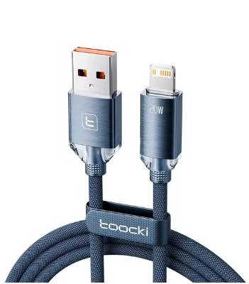 Кабель Toocki USB A-Lightning 20w/2,4A 1 м Синий (TQ-X31A1AL1BLU20)