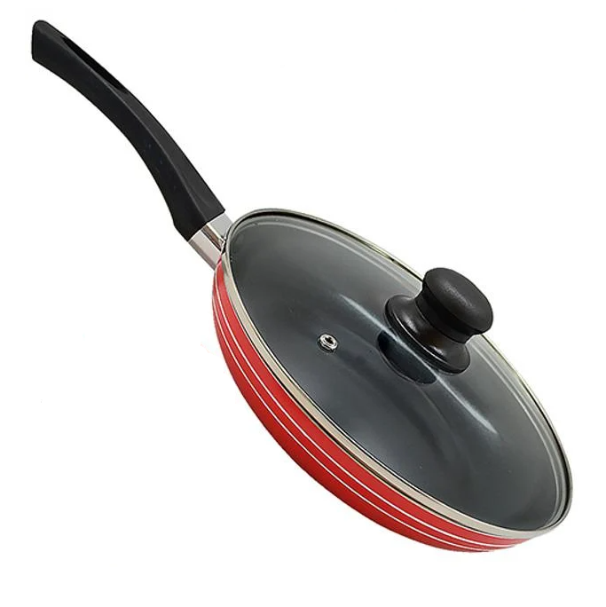 Сковорода антипригарная MH-0620 d24 см с крышкой стекло