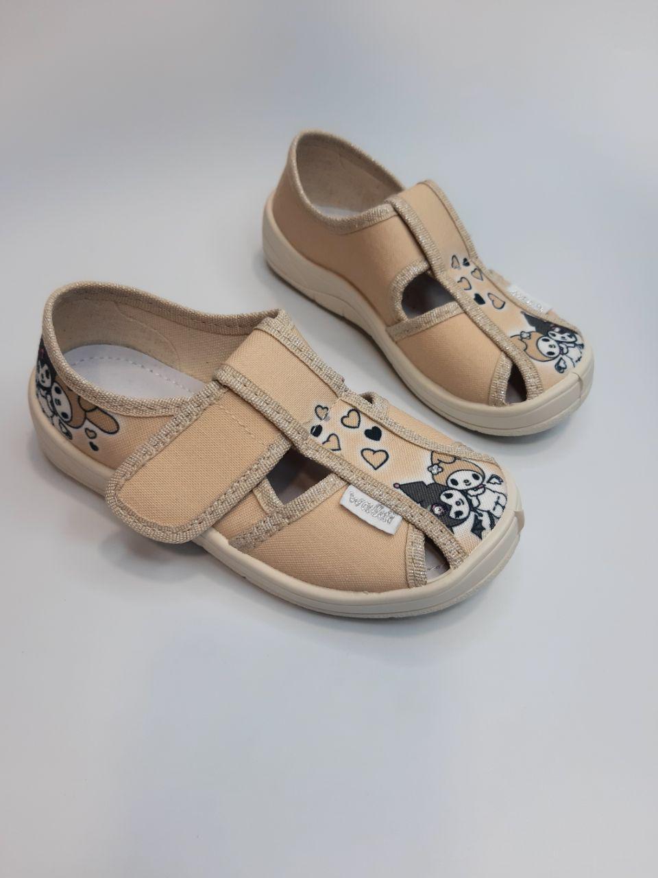 Тапочки Waldi текстильні для дівчинки р. 30 19,5 см Бежевий (360-730)