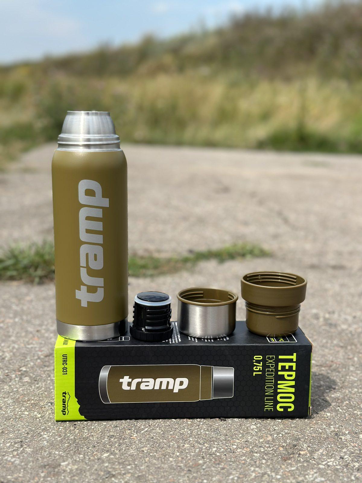 Термос для напитков Tramp expeditio с нержавейки держит 24 ч. 0,75 л (UTRC-031-olive) - фото 3 Термос для напитков Tramp expeditio с нержавейки держит 24 ч. 0,75 л (UTRC-031-olive) - фото 3