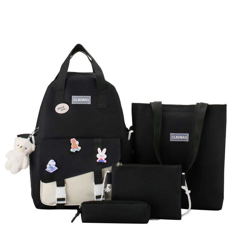 Школьный рюкзак унисекс 4в1 Черный (CL-9492-4) - фото 1 Школьный рюкзак унисекс 4в1 Черный (CL-9492-4) - фото 1