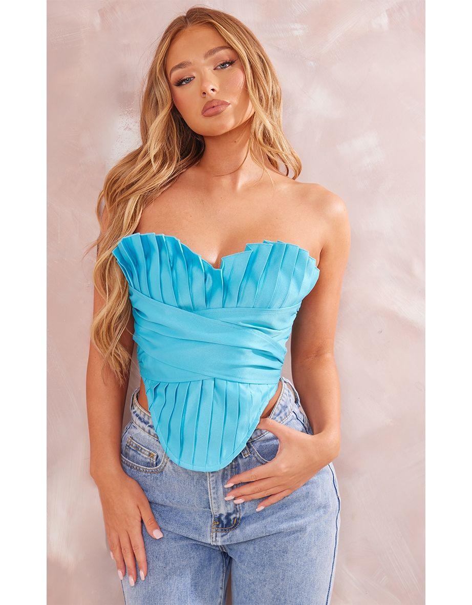 Топ Pretty Little Thing CNE5213 р. 36 Голубой (3331109412168)