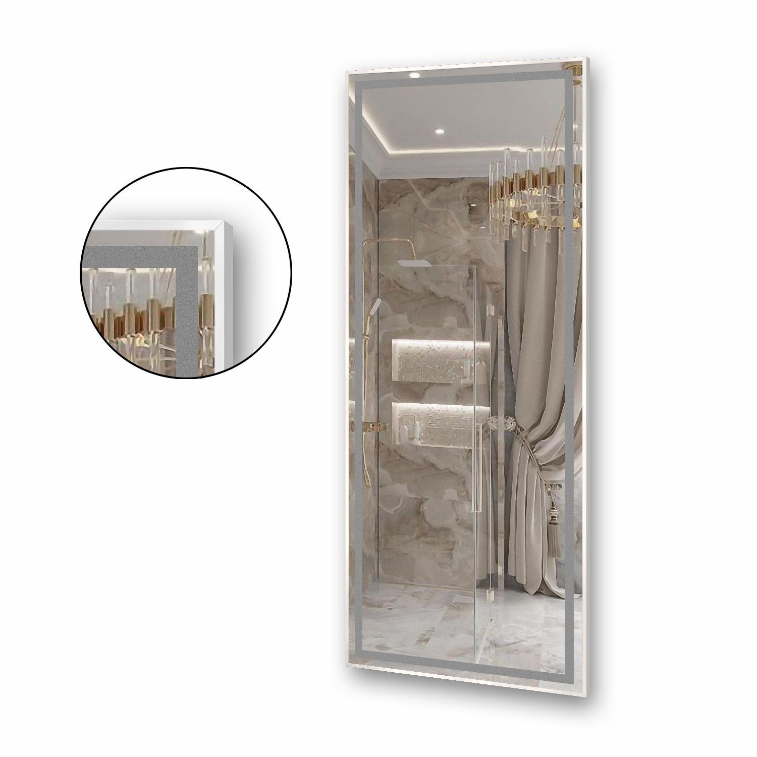 Зеркало настенное VLASTA в алюминиевой раме с LED подсветкой 1500х800 мм White (17767127) - фото 2 Зеркало настенное VLASTA в алюминиевой раме с LED подсветкой 1500х800 мм White (17767127) - фото 2